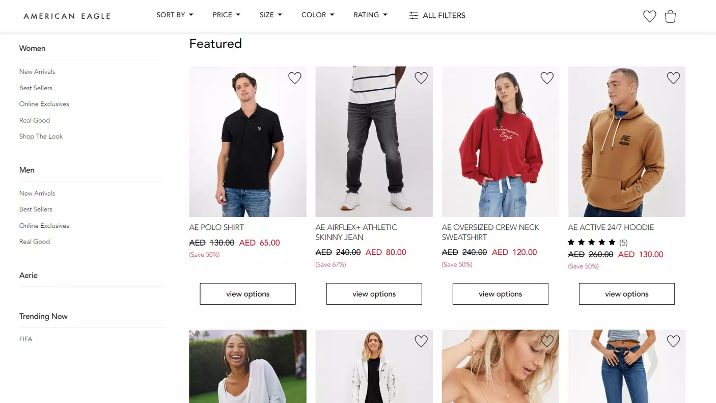 Save a ton on your online purchases with American Eagle in UAE