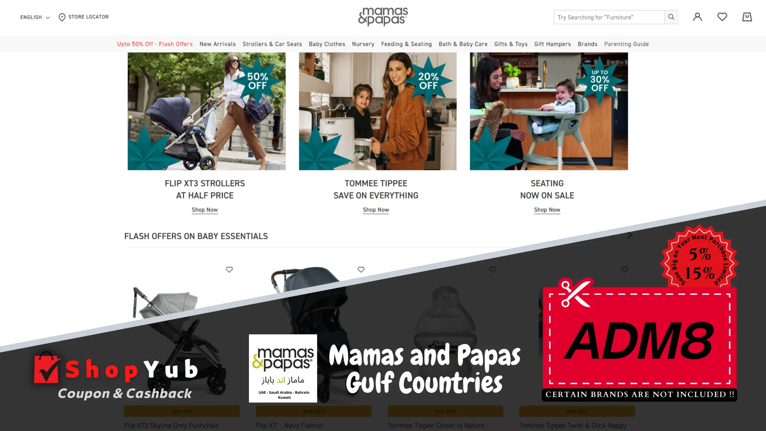 Use Mamasandpapas Coupon Code: ADM8 | Verified Coupons for Bahrain | 10% Off Mamasandpapas Discount Codes Fashion online | August 2024.