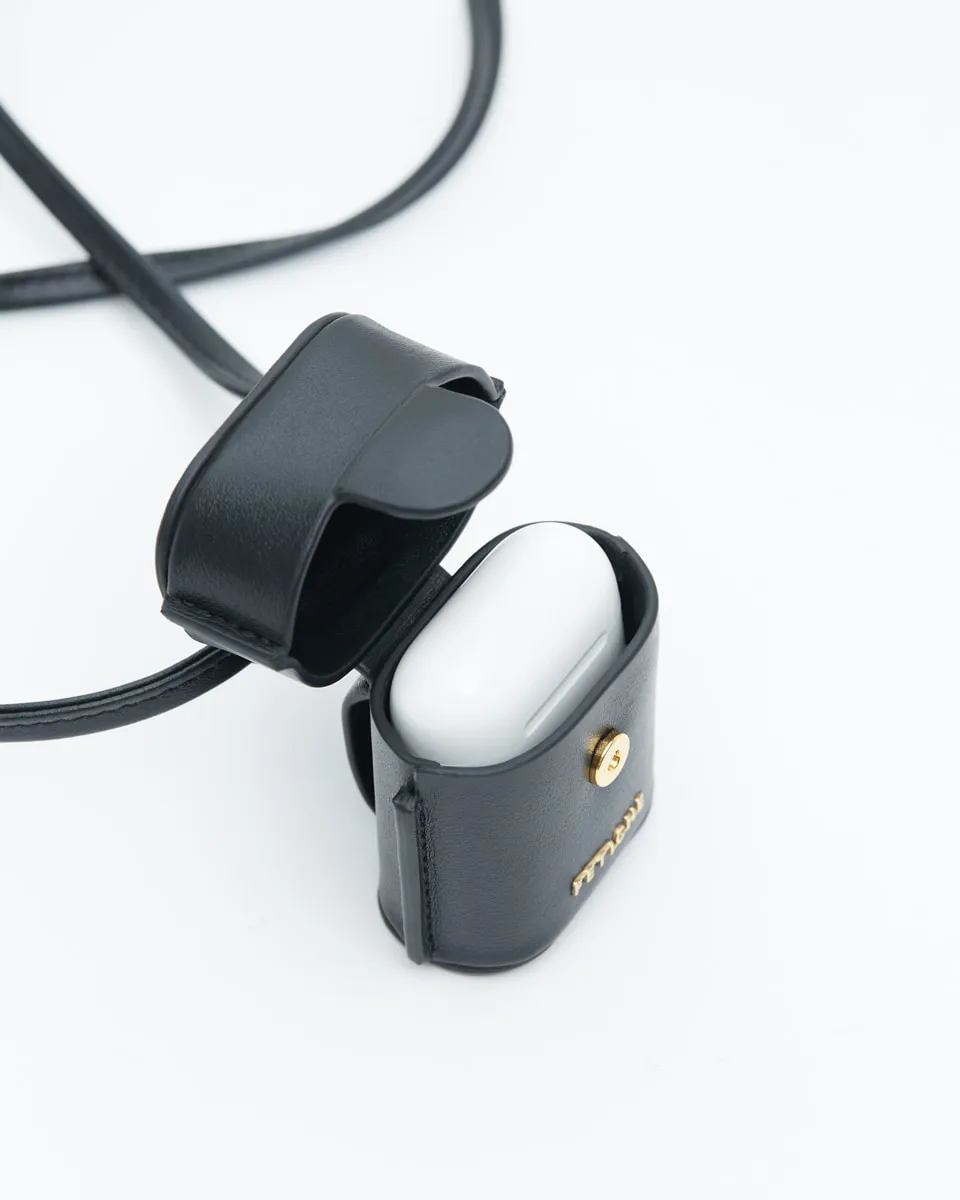 F.035. Black Чёрный футляр для наушников AirPods в черном цвете от FETICHE