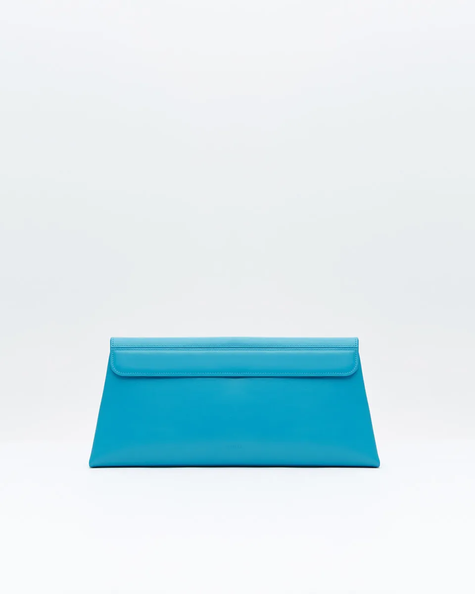 KH.038. Adriatic Blue Голубой клатч TATI из натуральной кожи от FETICHE