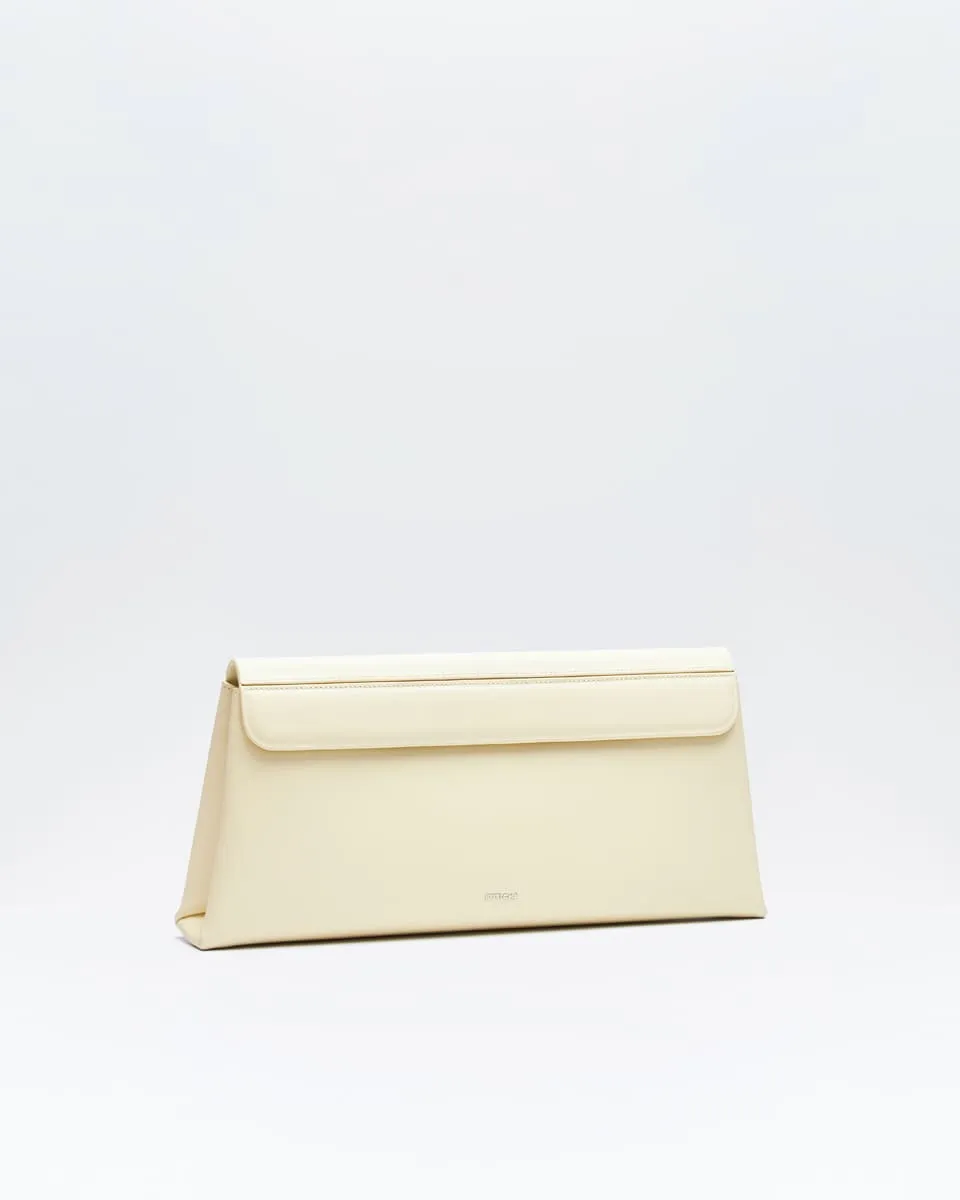 KH.038. Mellow Yellow Клатч TATI ванильного цвета из натуральной кожи от FETICHE