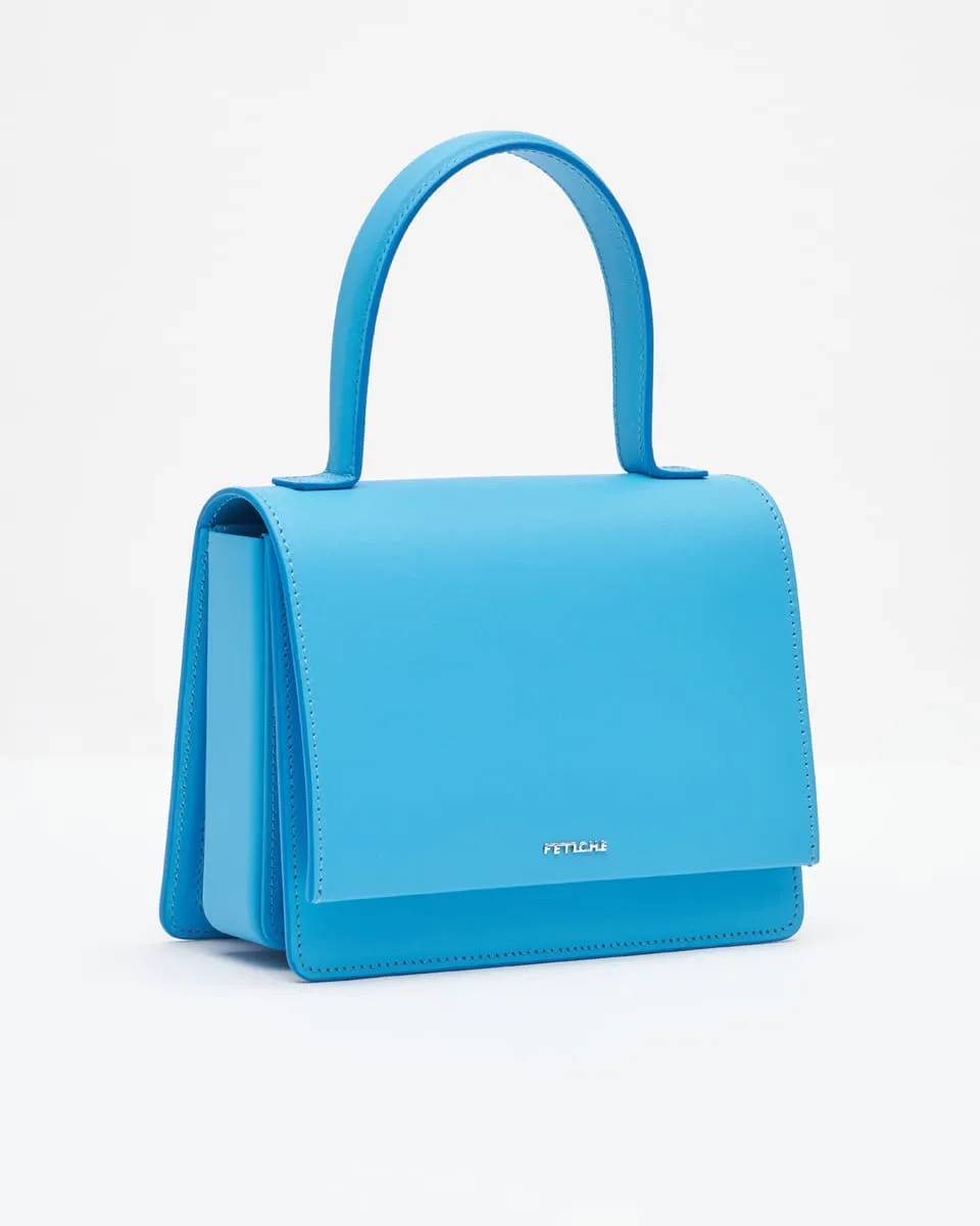 S.033/1. Adriatic Blue Сумка Yoni в оттенке Adriatic Blue на короткой ручке от FETICHE