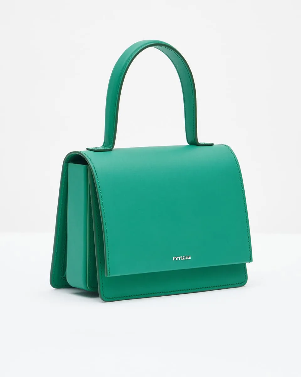 S.033/1. Emerald Сумка Yoni в оттенке Emerald на короткой ручке от FETICHE