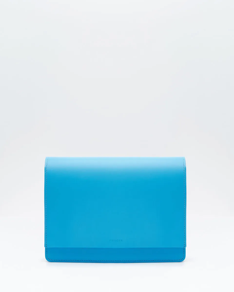 S.036. Adriatic Blue Голубая миниатюрная сумка кроссбоди из натуральной кожи от FETICHE